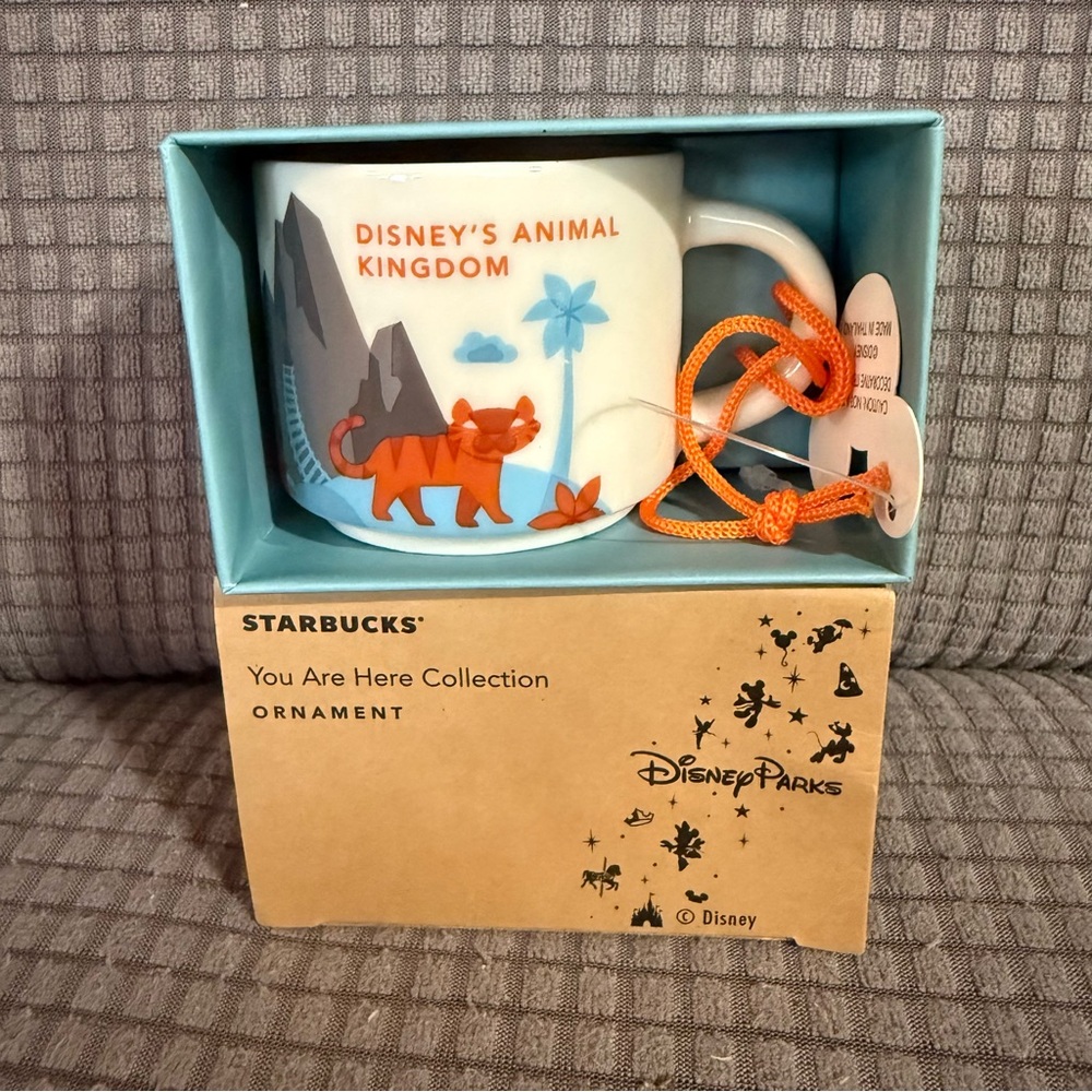 New In Box Starbucks Disney Animal Kingdom #2 You Are Here Mini Mug Ornament